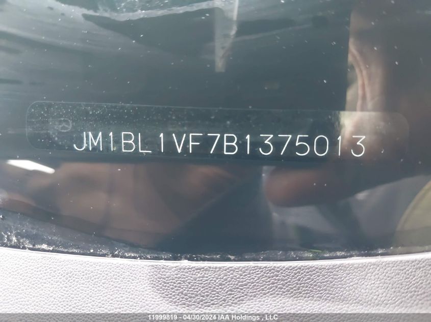 2011 Mazda Mazda3 VIN: JM1BL1VF7B1375013 Lot: 11999819