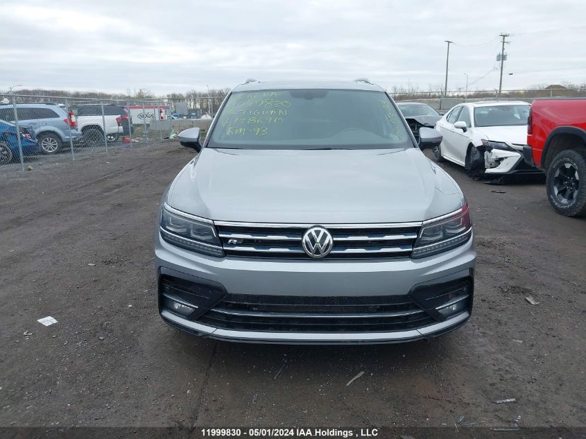 2019 Volkswagen Tiguan VIN: 3VV4B7AX4KM178690 Lot: 11999830