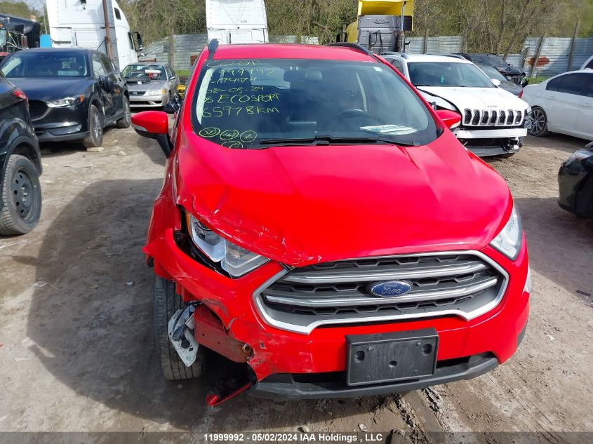 2018 Ford Ecosport Se VIN: MAJ3P1TE9JC194474 Lot: 11999992