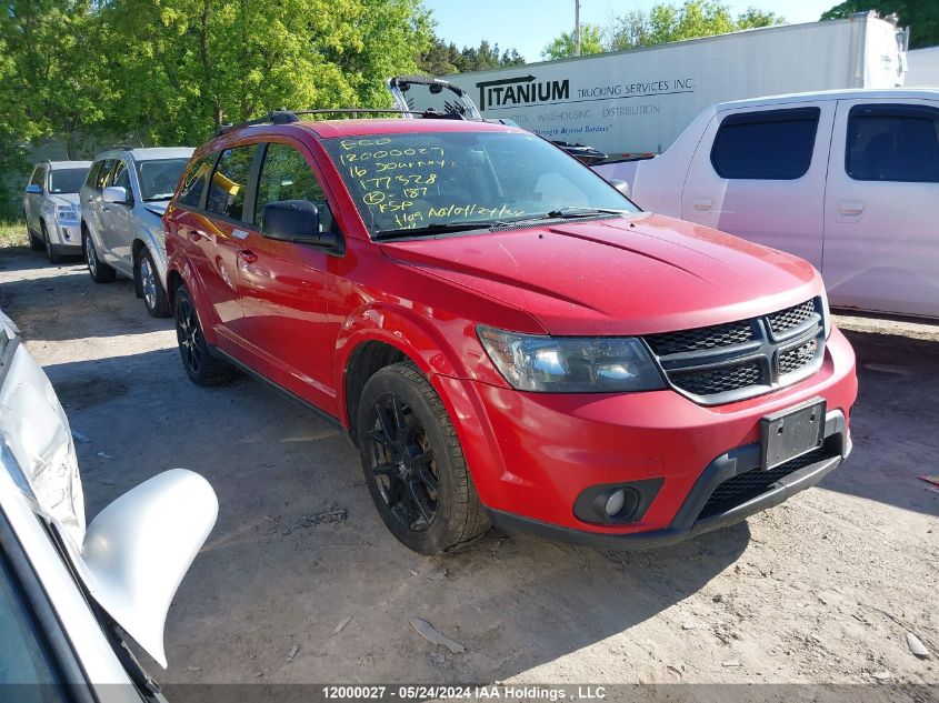 2016 Dodge Journey Sxt/Limited VIN: 3C4PDCCG3GT177328 Lot: 12000027