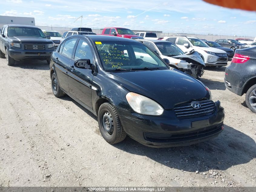 2007 Hyundai Accent VIN: KMHCN45C57U133554 Lot: 12000028