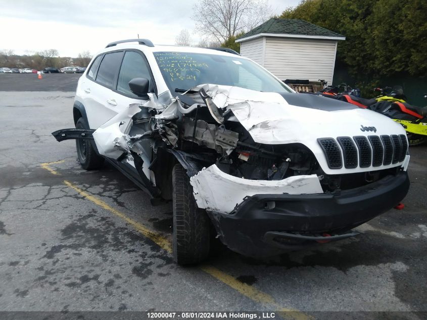 2021 Jeep Cherokee Trailhawk Elite VIN: 1C4PJMBX8MD174989 Lot: 12000047