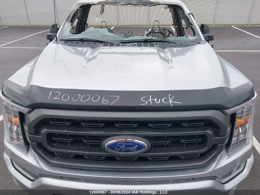 2022 Ford F150 Supercrew VIN: 1FTFW1E80NFC41803 Lot: 12000067