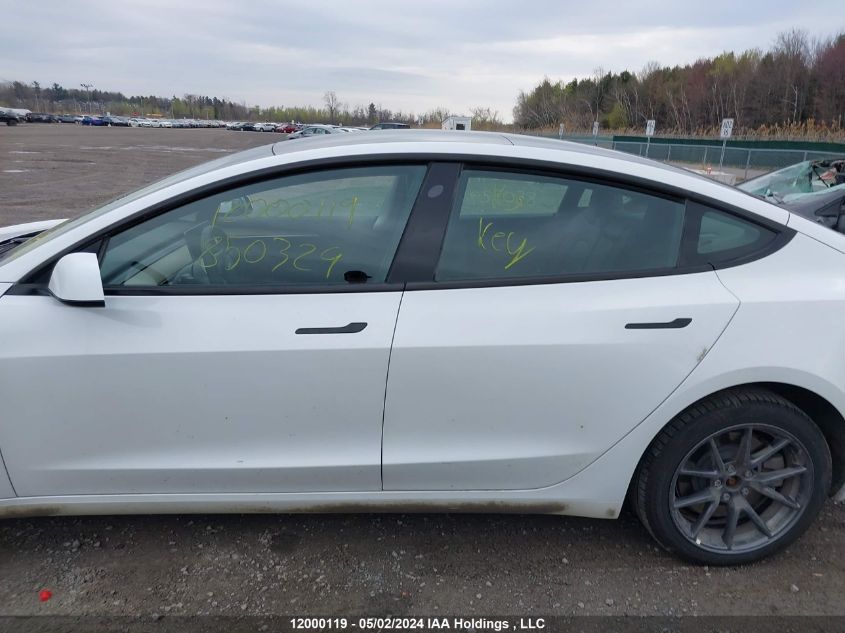 2023 Tesla Model 3 VIN: LRW3E1EB4PC850329 Lot: 12000119