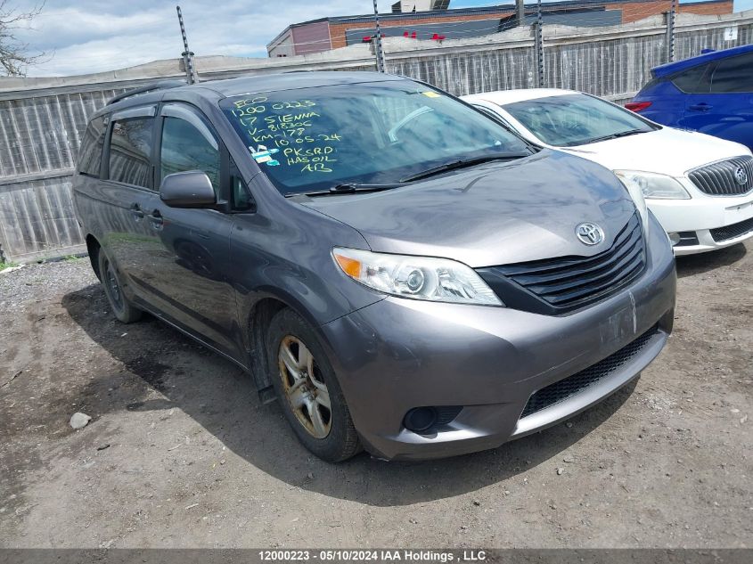 2017 Toyota Sienna 7 Passenger VIN: 5TDZZ3DC9HS818306 Lot: 12000223