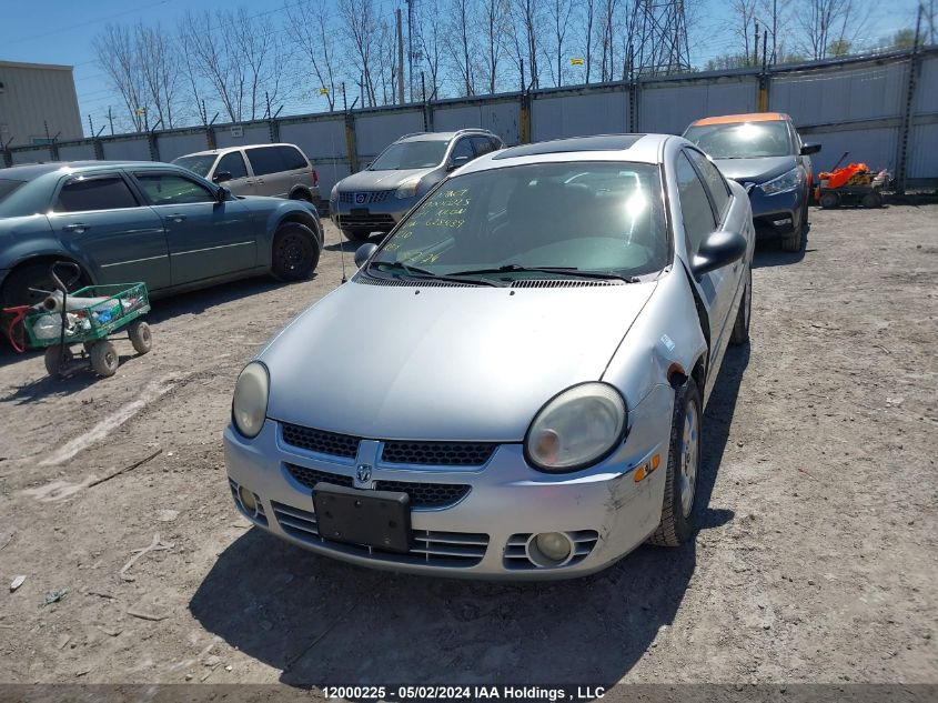 2004 Chrysler Neon VIN: 1B3AS56C74D628439 Lot: 12000225