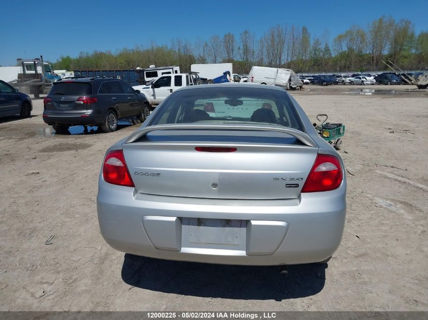 2004 Chrysler Neon VIN: 1B3AS56C74D628439 Lot: 12000225