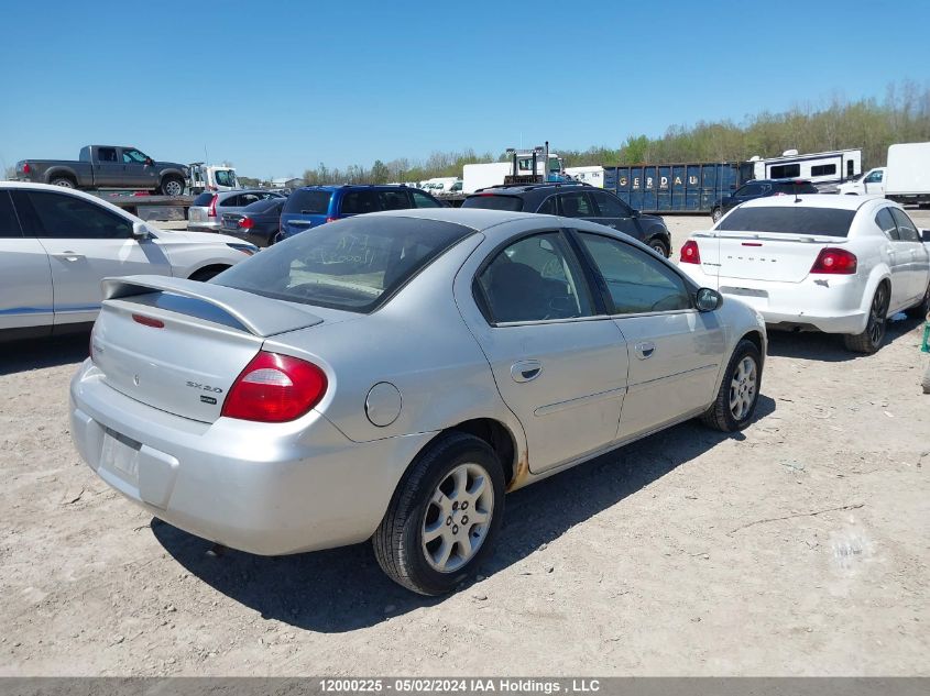 2004 Chrysler Neon VIN: 1B3AS56C74D628439 Lot: 12000225