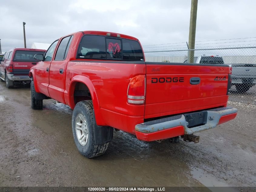 2002 Dodge Dakota VIN: 1B7HG38N62S657649 Lot: 12000320