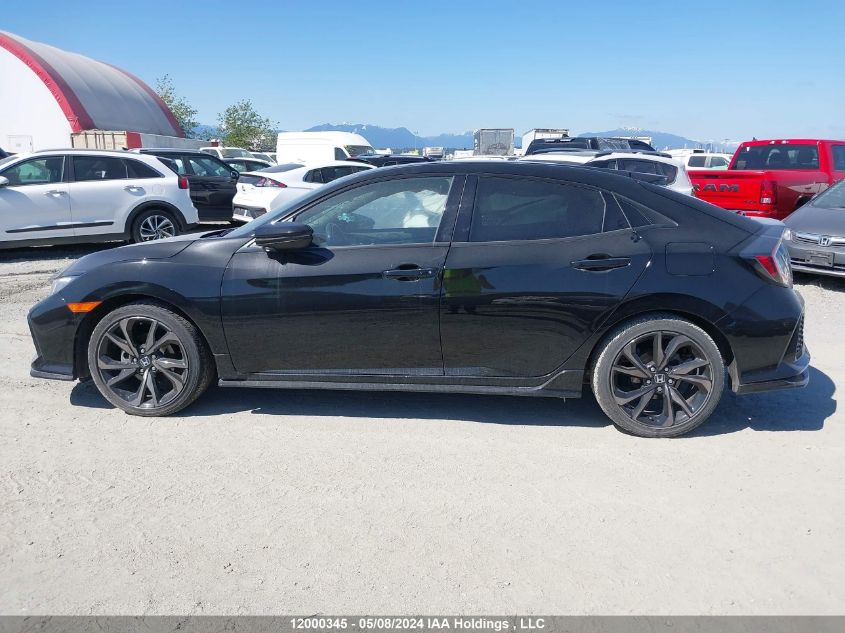 2018 Honda Civic Hatchback VIN: SHHFK7G91JU308975 Lot: 12000345