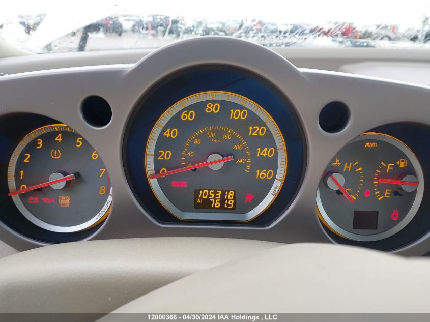 2007 Nissan Murano Se VIN: JN8AZ08W87W619587 Lot: 12000366