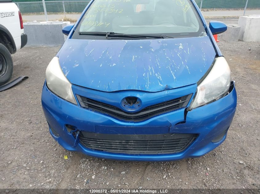 2013 Toyota Yaris Le VIN: JTDKTUD37DD547342 Lot: 12000372