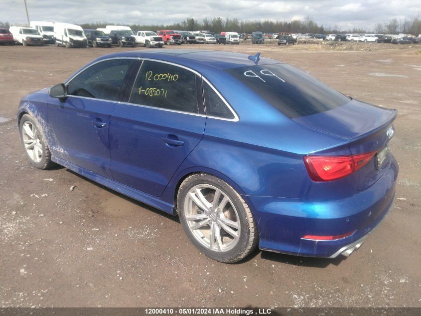 2015 Audi S3/A3 VIN: WAUFFRFF5F1085071 Lot: 12000410