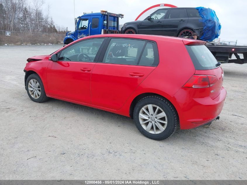 2016 Volkswagen Golf VIN: 3VW117AU8GM013384 Lot: 12000455