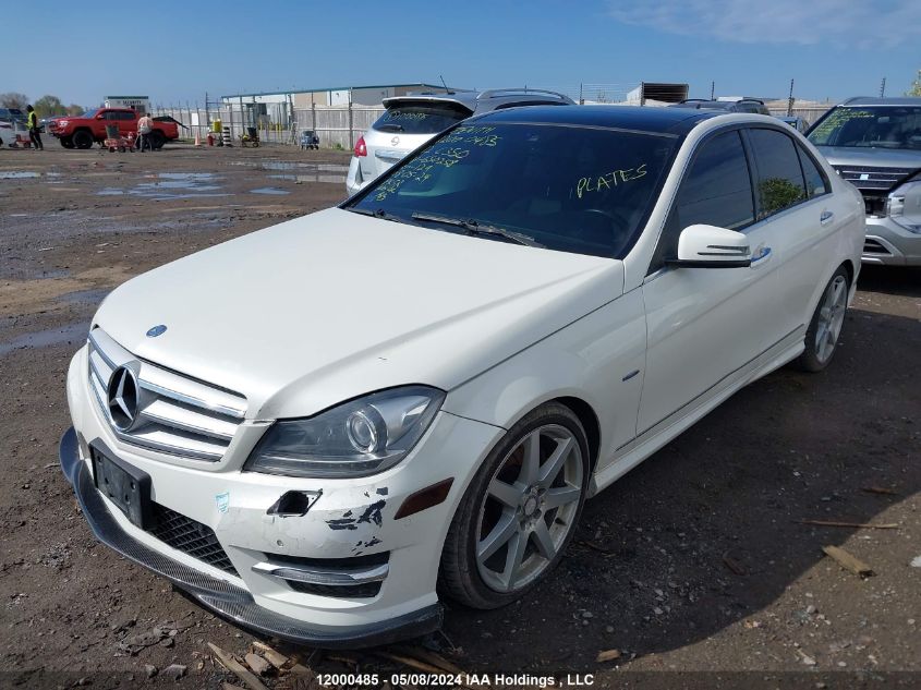 2012 Mercedes-Benz C-Class VIN: WDDGF8JBXCA650258 Lot: 12000485