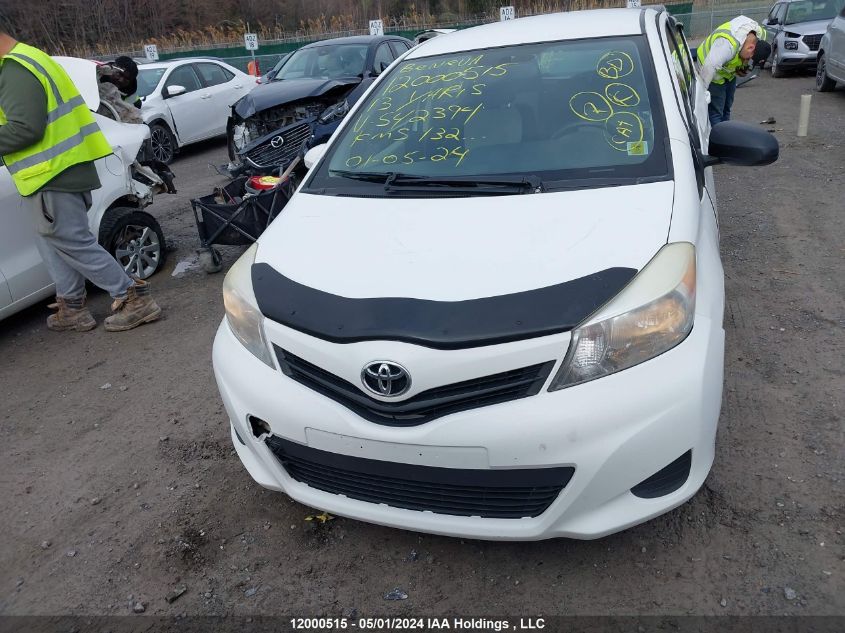 2013 Toyota Yaris Le VIN: JTDKTUD31DD542394 Lot: 12000515