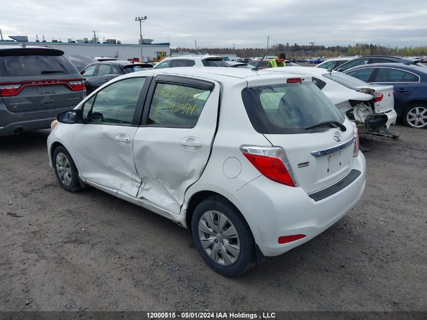 2013 Toyota Yaris Le VIN: JTDKTUD31DD542394 Lot: 12000515