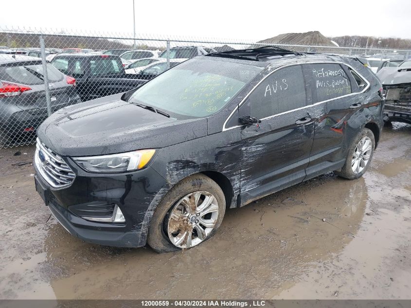 2022 Ford Edge Titanium VIN: 2FMPK4K93NBA79810 Lot: 12000559