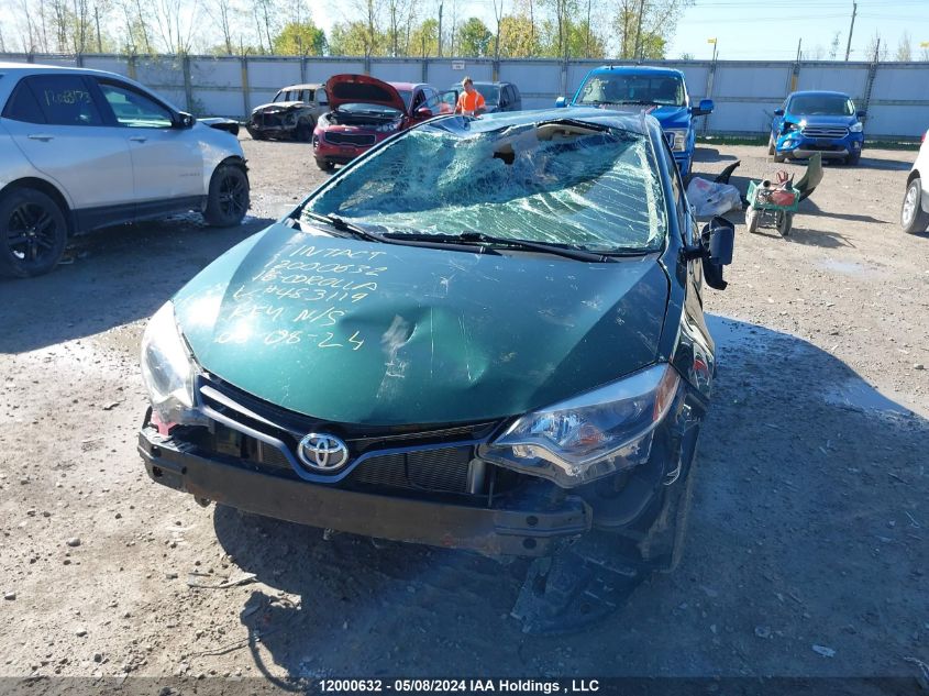 2016 Toyota Corolla VIN: 2T1BURHE2GC483119 Lot: 12000632