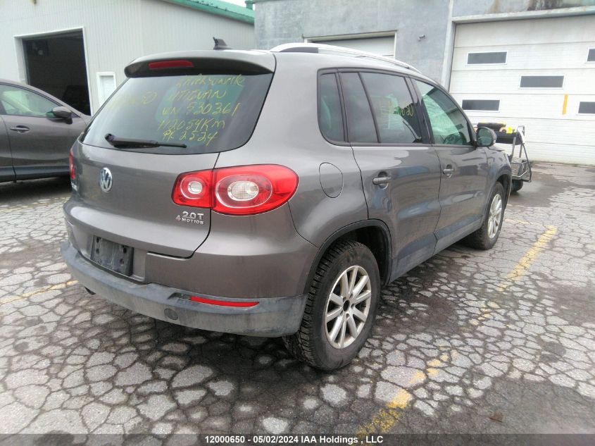 2011 Volkswagen Tiguan S/Se/Sel VIN: WVGBV7AX3BW530361 Lot: 12000650