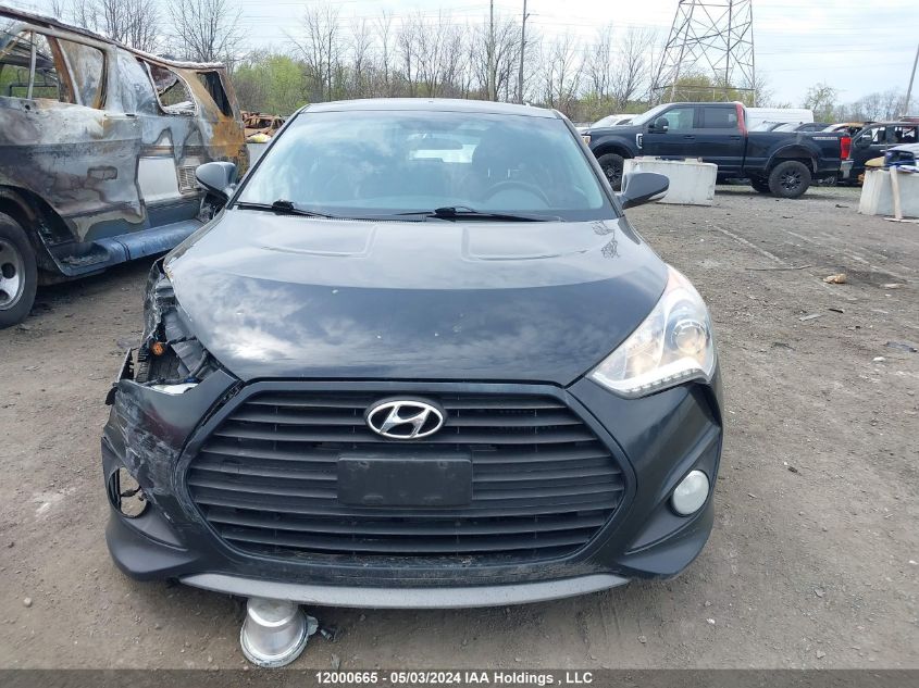 2014 Hyundai Veloster Turbo VIN: KMHTC6AEXEU192556 Lot: 12000665