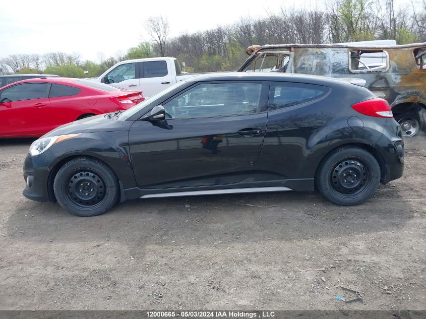 2014 Hyundai Veloster Turbo VIN: KMHTC6AEXEU192556 Lot: 12000665