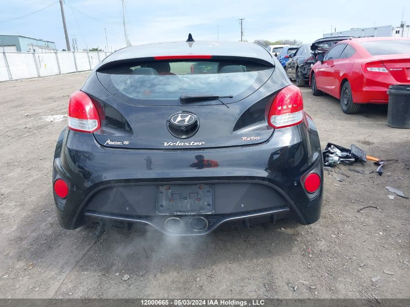 2014 Hyundai Veloster Turbo VIN: KMHTC6AEXEU192556 Lot: 12000665