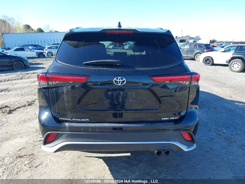 2022 Toyota Highlander Xse VIN: 5TDLZRBH4NS179173 Lot: 12000666