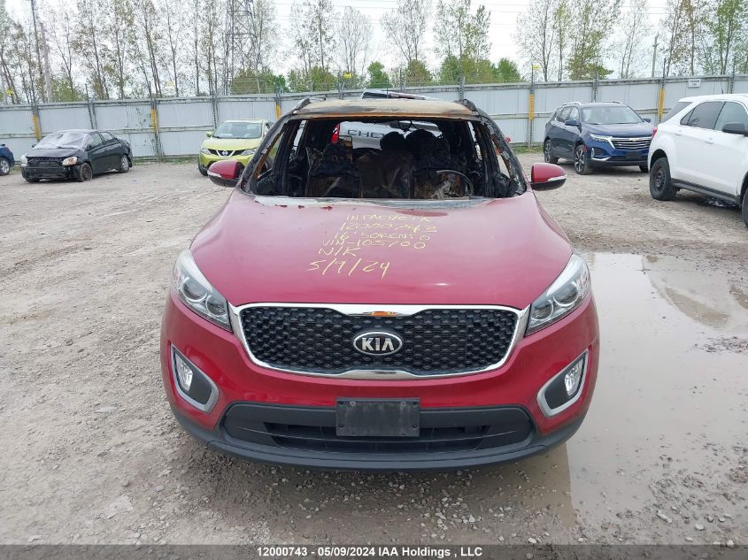 2016 Kia Sorento VIN: 5XYPGDA35GG105700 Lot: 12000743