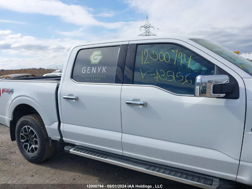 2022 Ford F150 Supercrew VIN: 1FTEW1EP0NFA35156 Lot: 12000794