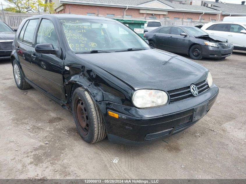 2002 Volkswagen Golf VIN: 9BWFK21J224063352 Lot: 12000813