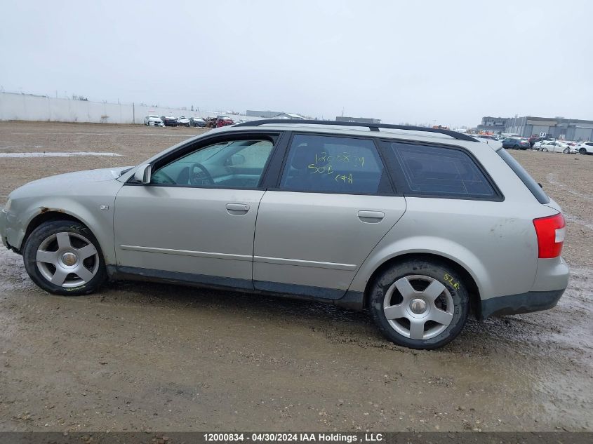 2004 Audi A4 VIN: WAUVC68E24A043901 Lot: 12000834
