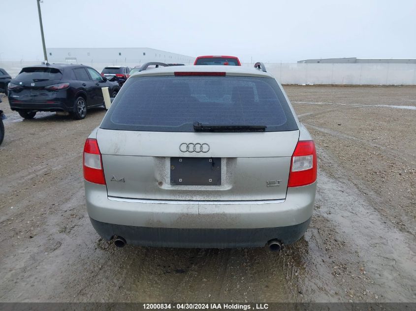 2004 Audi A4 VIN: WAUVC68E24A043901 Lot: 12000834