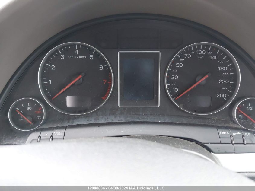 2004 Audi A4 VIN: WAUVC68E24A043901 Lot: 12000834