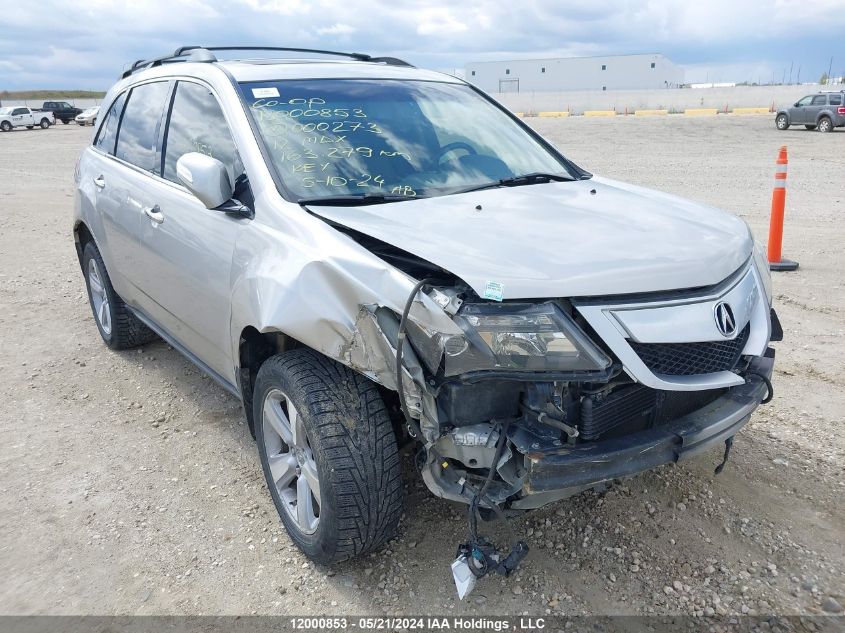 2012 Acura Mdx VIN: 2HNYD2H27CH000273 Lot: 12000853