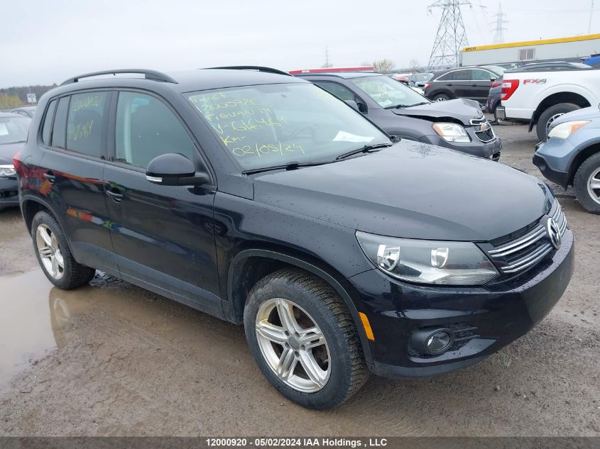 2014 Volkswagen Tiguan VIN: WVGKV3AX9EW616464 Lot: 12000920