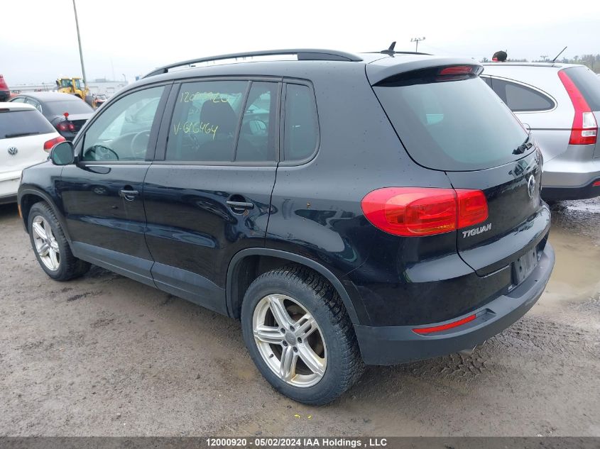 2014 Volkswagen Tiguan VIN: WVGKV3AX9EW616464 Lot: 12000920