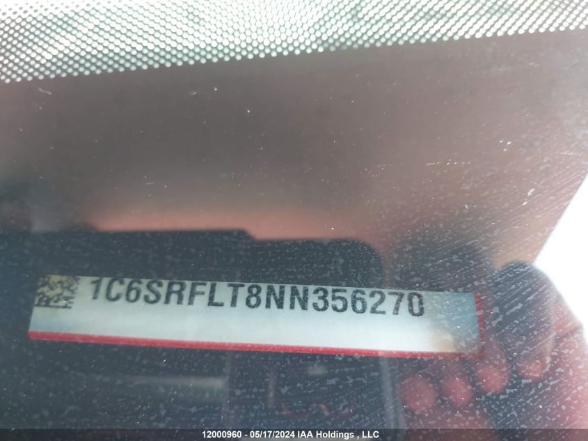 2022 Ram 1500 Rebel VIN: 1C6SRFLT8NN356270 Lot: 12000960