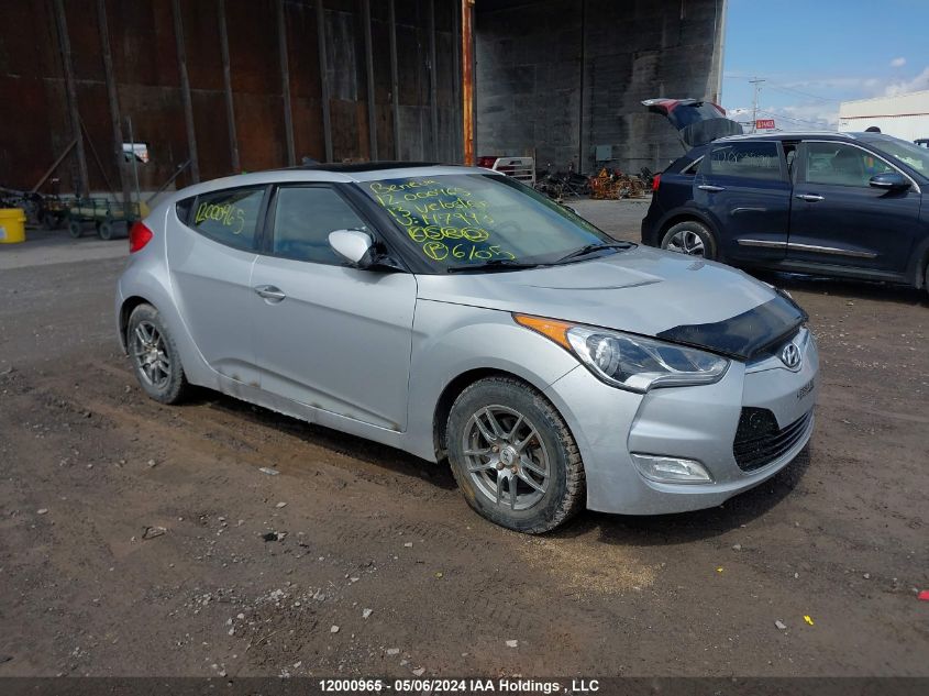 2013 Hyundai Veloster Tech VIN: KMHTC6AD4DU147943 Lot: 12000965