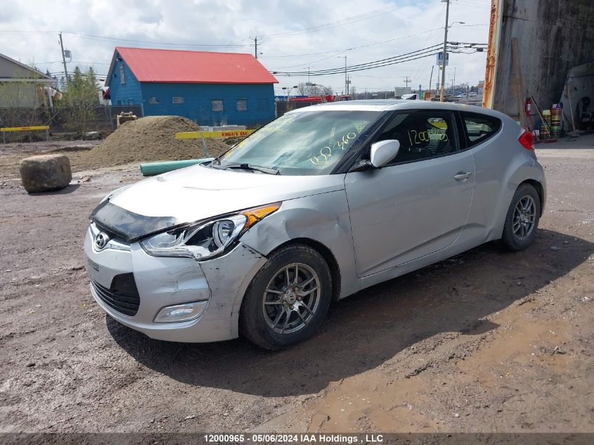 2013 Hyundai Veloster Tech VIN: KMHTC6AD4DU147943 Lot: 12000965