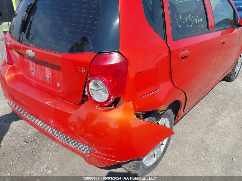 2009 Chevrolet Aveo Ls VIN: 3G1TV65E29L131414 Lot: 12000967