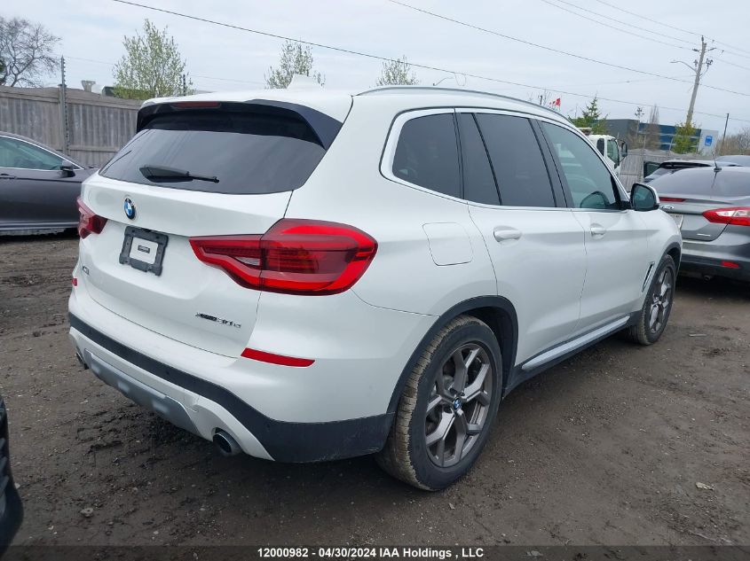 2021 BMW X3 VIN: 5UXTS1C09M9H40853 Lot: 12000982