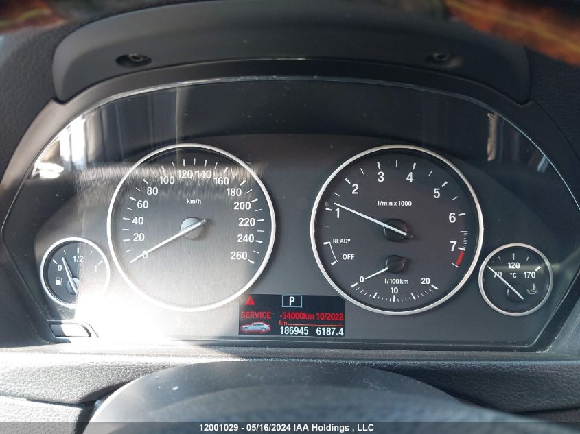 2013 BMW 320 I xDrive VIN: WBA3C3C57DF980758 Lot: 12001029