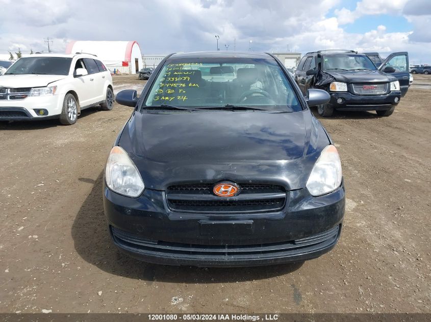 2009 Hyundai Accent VIN: KMHCN45CX9U333039 Lot: 12001080