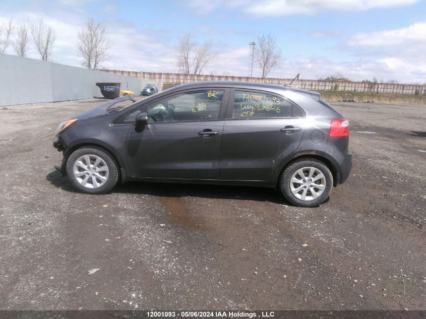 2013 Kia Rio VIN: KNADM5A32D6890626 Lot: 12001093