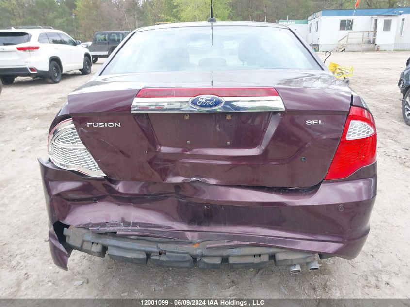 2011 Ford Fusion Sel VIN: 3FAHP0JA8BR186806 Lot: 12001099