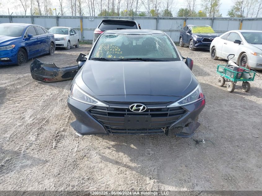 2019 Hyundai Elantra Essential VIN: KMHD74LF2KU805462 Lot: 12001226