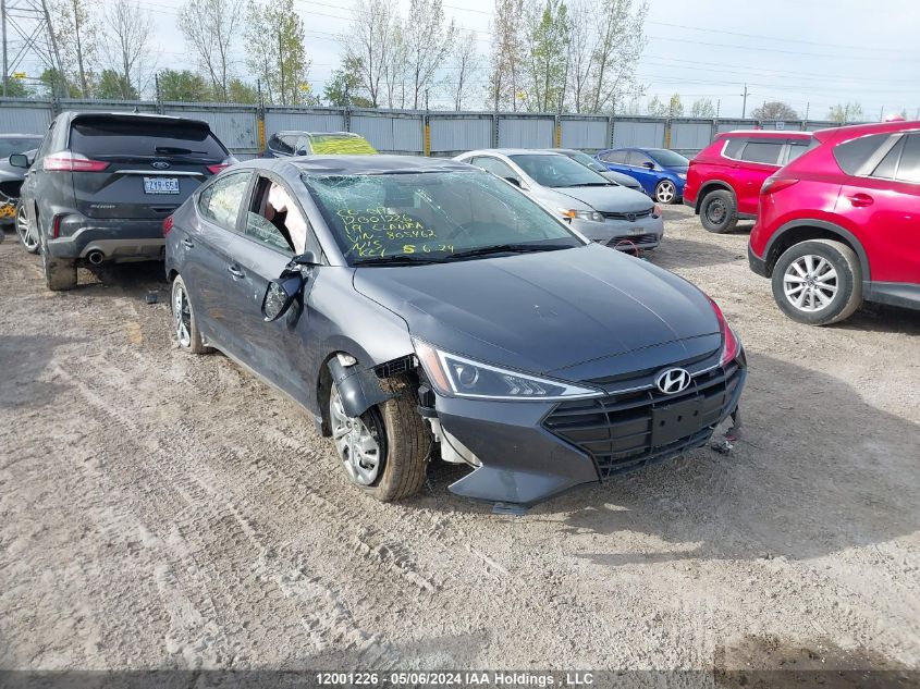 2019 Hyundai Elantra Essential VIN: KMHD74LF2KU805462 Lot: 12001226