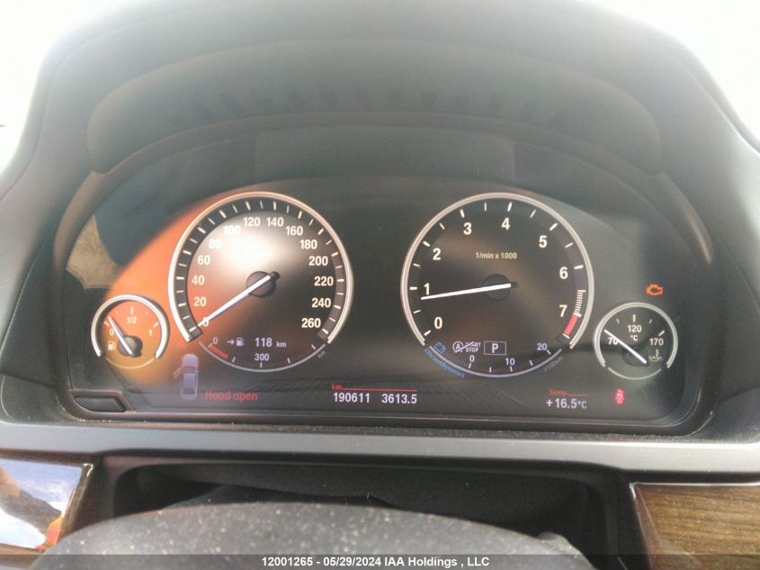 2013 BMW 7 Series VIN: WBAYB6C51DC998359 Lot: 12001265