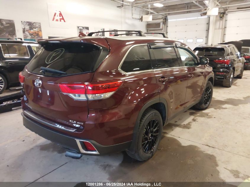 2019 Toyota Highlander Se/Xle VIN: 5TDJZRFH3KS984224 Lot: 12001286